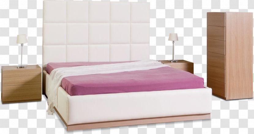Bed Frame Bedside Tables Furniture Mattress - Sheets Transparent PNG
