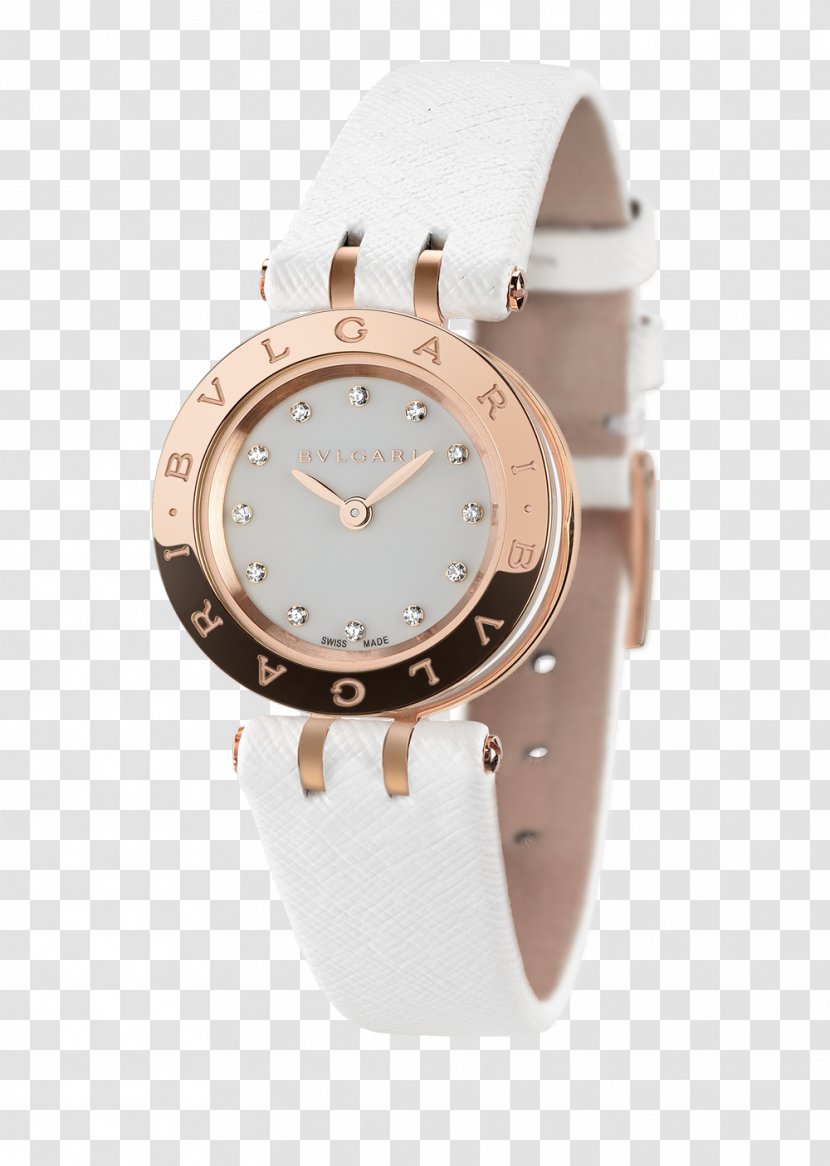 Bulgari Watch Jewellery Ring Luxury Goods - White Female Form Rose Gold Rim Watches Transparent PNG
