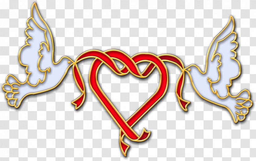 Columbidae Hindu Wedding Clip Art - Heart - Ribbon Cliparts Transparent PNG