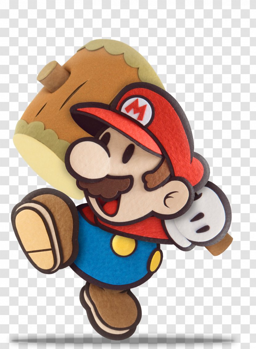 Mario & Luigi: Paper Jam Mario: Sticker Star The Thousand-Year Door - Mascot - Plush Clipart Transparent PNG