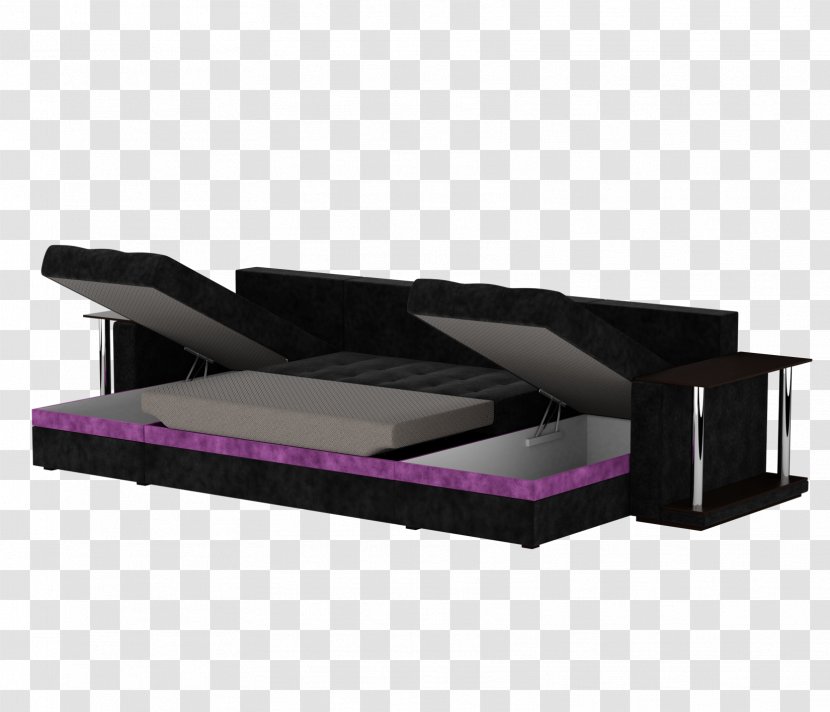 Sofa Bed Couch Chaise Longue - Purple Transparent PNG