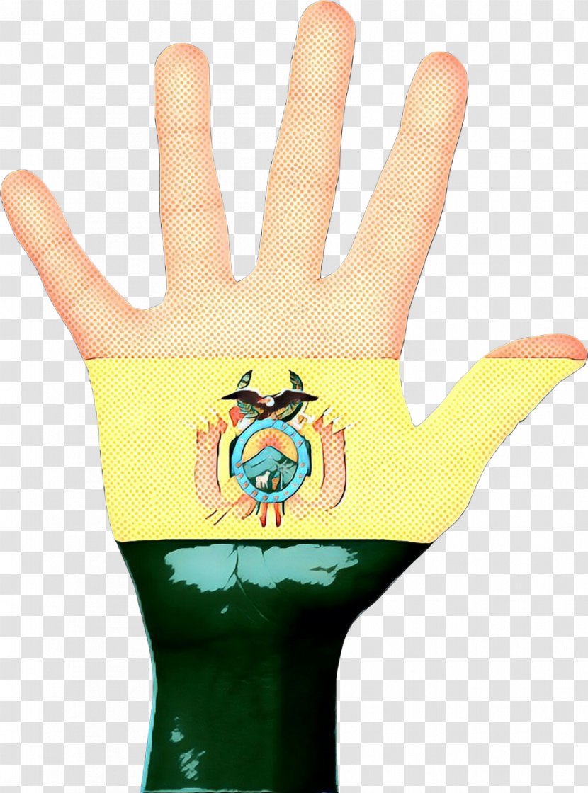 Yellow Finger Hand Glove Gesture - Personal Protective Equipment Thumb Transparent PNG