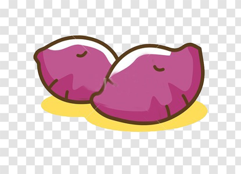 Sweet Potato Cartoon Yam Illustration - Heart - Purple Stick Figure Transparent PNG