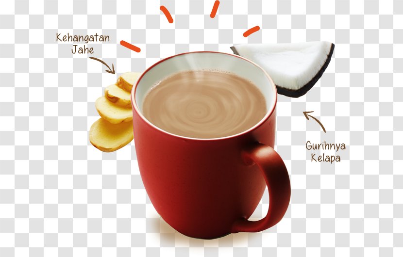Coffee Milk Bajigur Instant Latte White - Hot Chocolate Transparent PNG