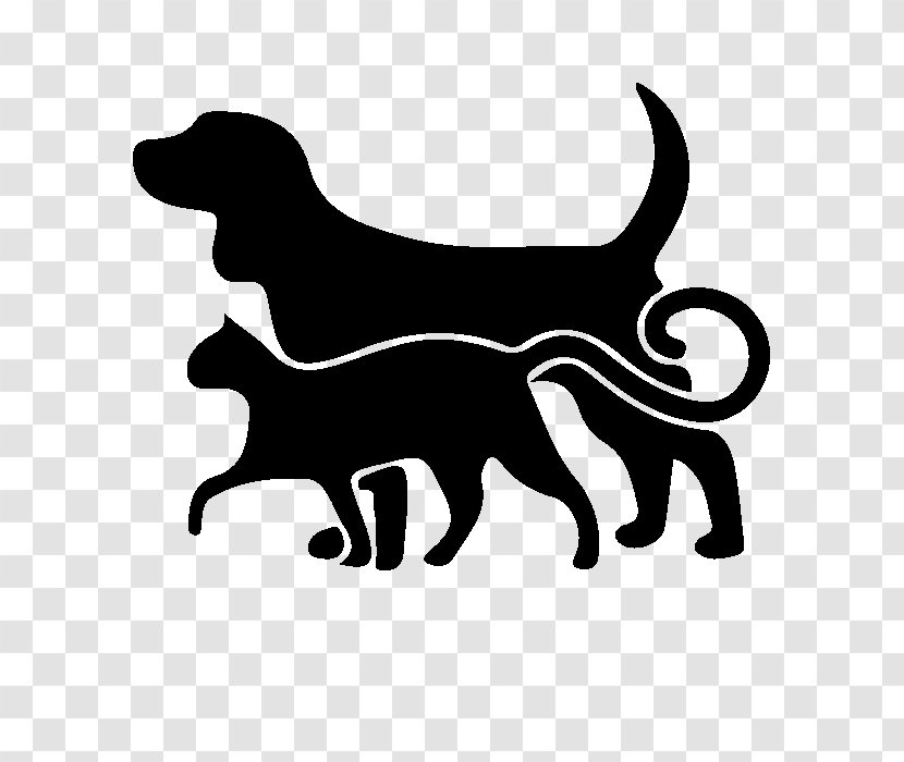 Dog And Cat - Riverfront Pets - Silhouette Logo Transparent PNG