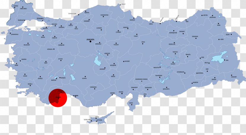 Kayseri Province Provinces Of Turkey Vector Map Transparent PNG