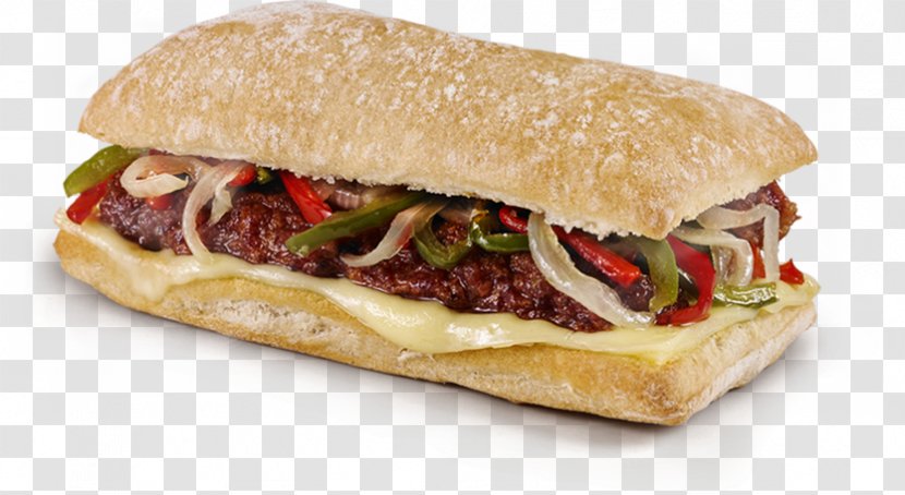 Ciabatta Bocadillo Cheeseburger Buffalo Burger Pan Bagnat - Finger Food - Product Promotion Transparent PNG
