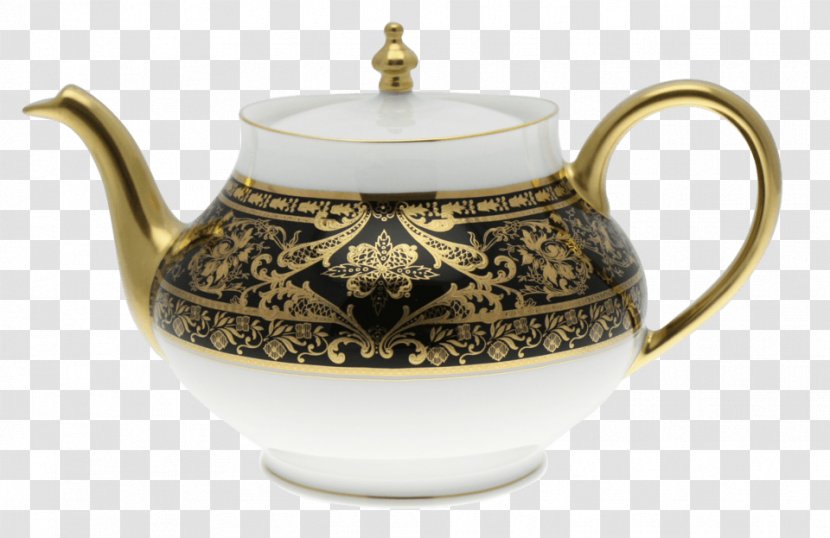 Teapot Tableware Saucer Porcelain - Ceramic - Gold Pot Transparent PNG