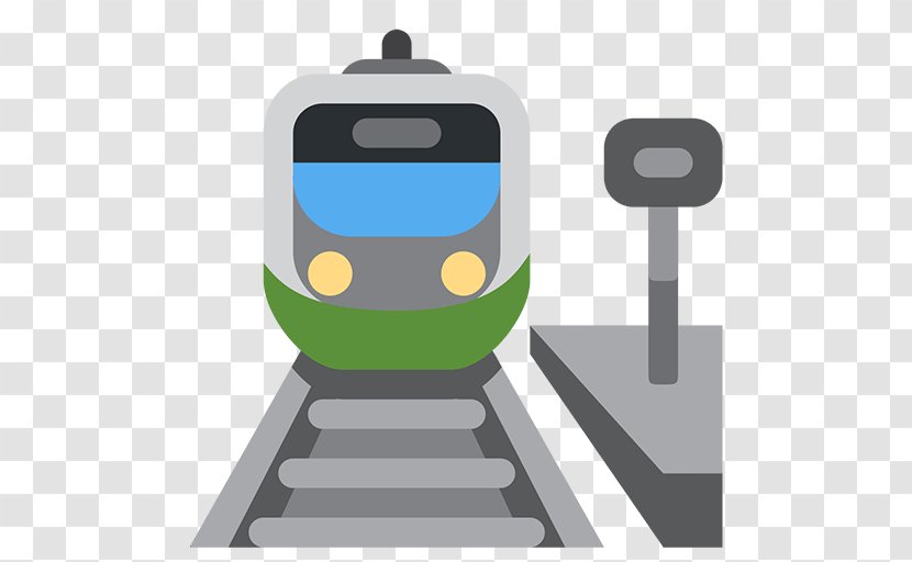 Train Station Rail Transport Tram Emoji - Public - Silhouette Of High Speed Transparent PNG
