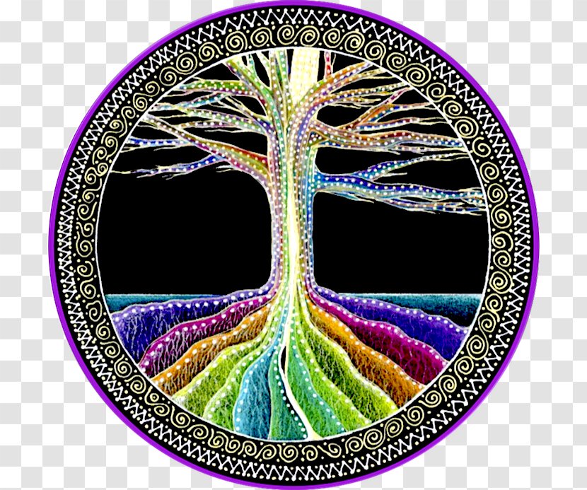 Chakra Mandala Om Shreem Hreem Spirituality Brave New World - Purple - Adam And Eve In The Garden Of Eden Transparent PNG