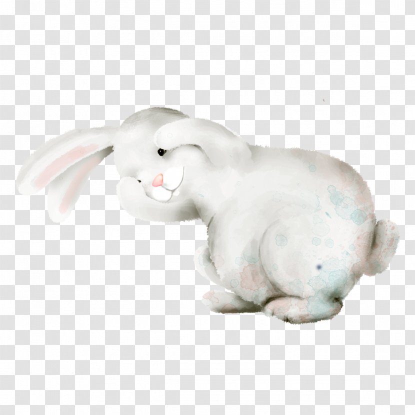 Easter Bunny Domestic Rabbit Clip Art - Kulich - Hand-painted Transparent PNG