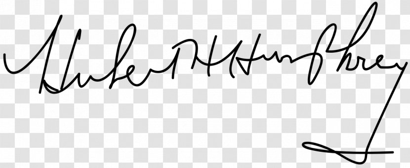 Handwriting Logo Calligraphy Font - Hubert Humphrey - Design Transparent PNG