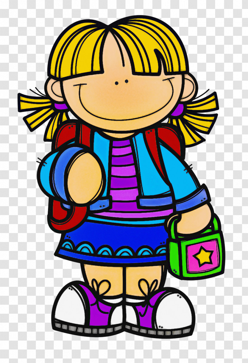 Cartoon Happy Child Line Art Transparent PNG