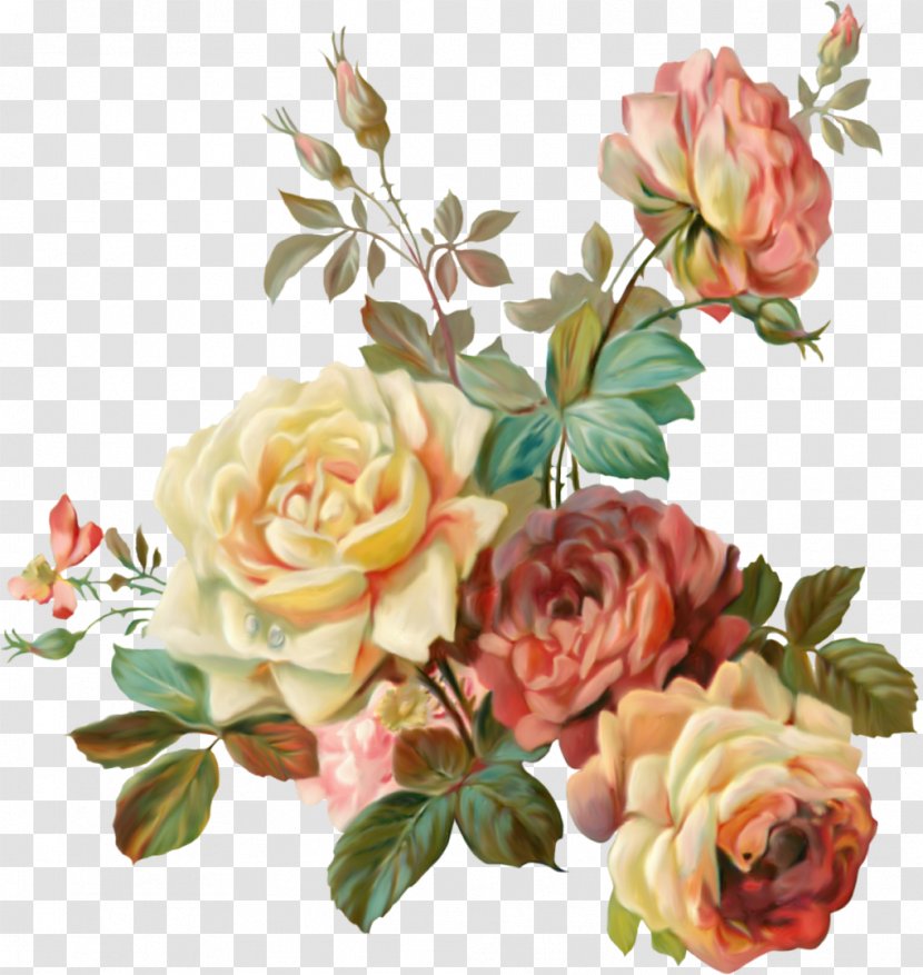 Flower Garden Roses Vintage Clothing Paper Shabby Chic Transparent PNG