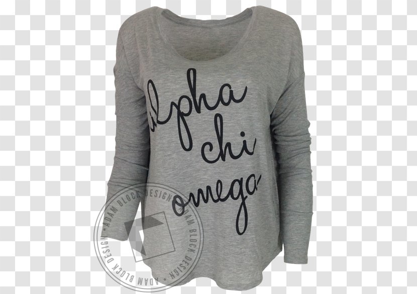 Long-sleeved T-shirt Shoulder Sweater - Chi Omega Transparent PNG