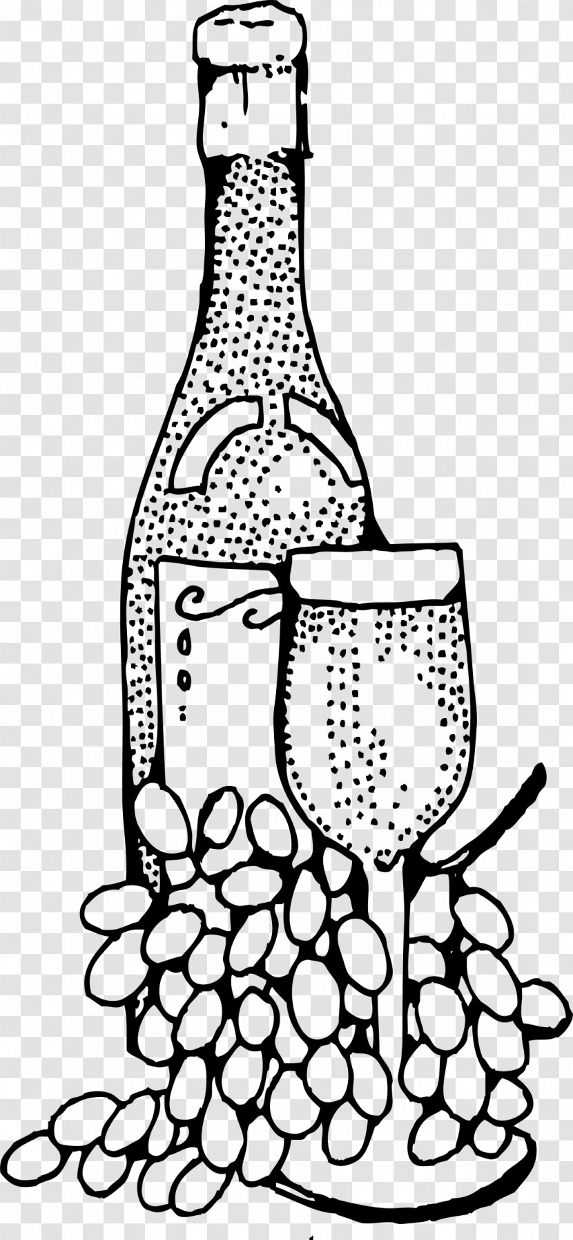 Wine Bottle Ready-to-Use Food And Drink Spot Illustrations Clip Art - Line - Sketch Transparent PNG