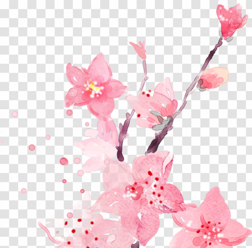 Desktop Wallpaper Floral Design Flower Watercolor Painting - Twig Transparent PNG