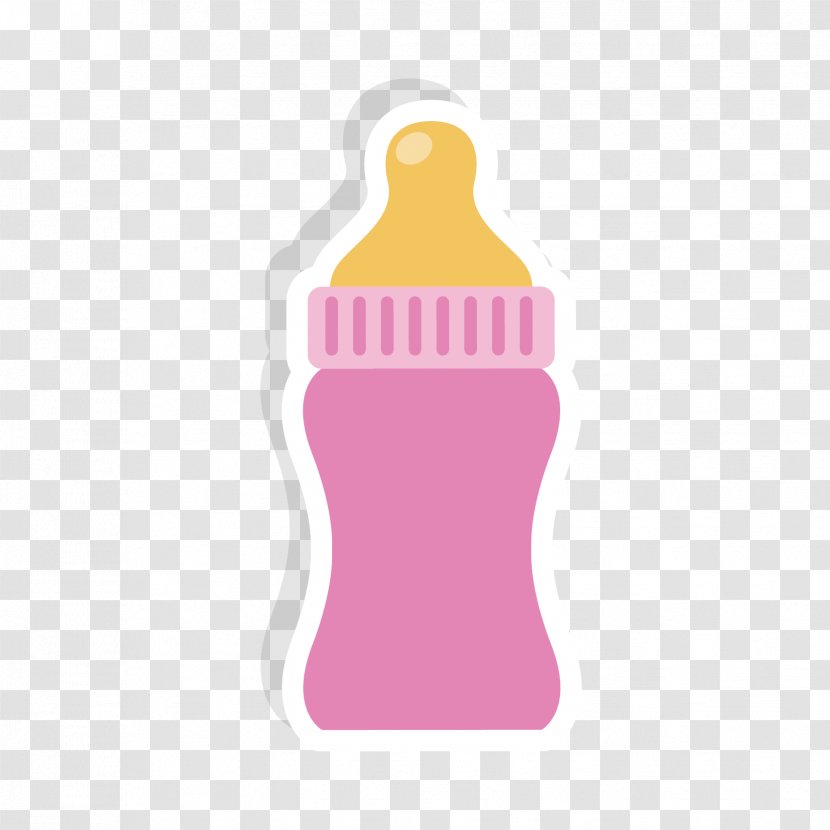 Cartoon Glass Bottle Infant - Baby - Bottles Vector Material Transparent PNG