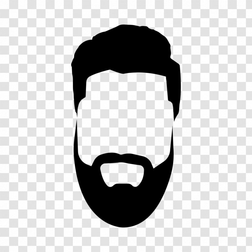 Beard Logo - Email - Black Hair Jaw Transparent PNG