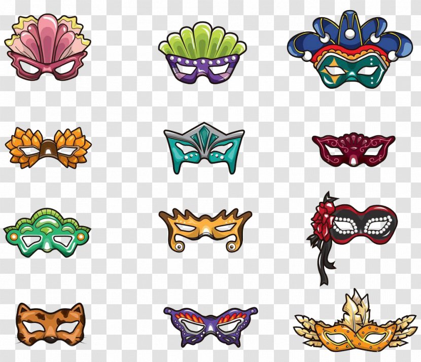 Mask Cartoon Masquerade Ball Clip Art - Dance Transparent PNG