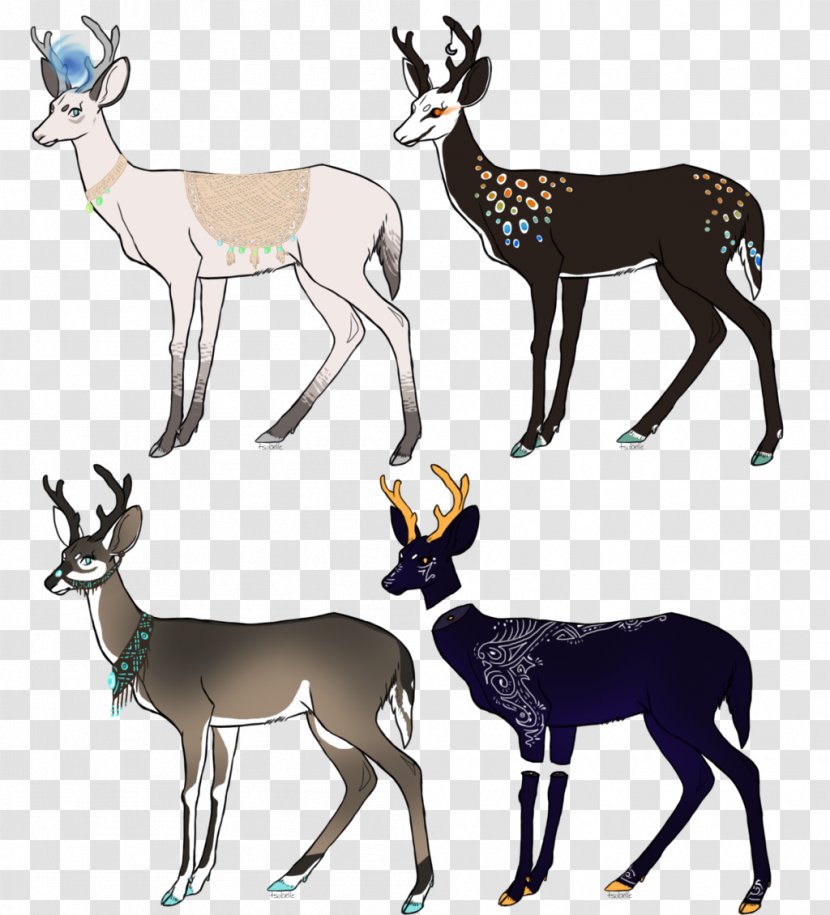 Reindeer Musk Deers Antler Art - Deer Transparent PNG