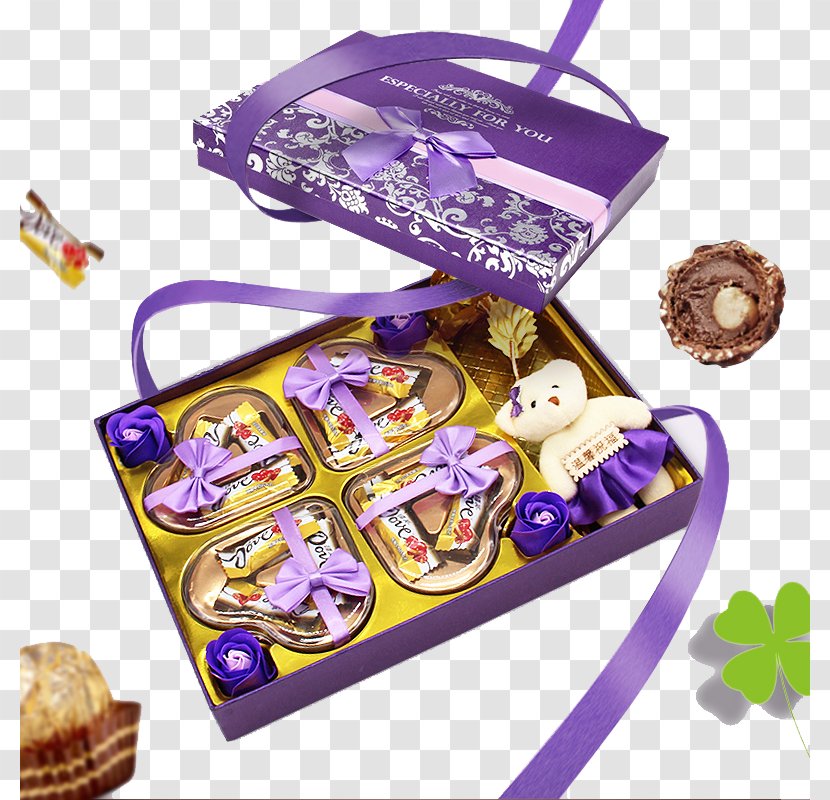 Chocolate Dove Box Gift - Purple Transparent PNG
