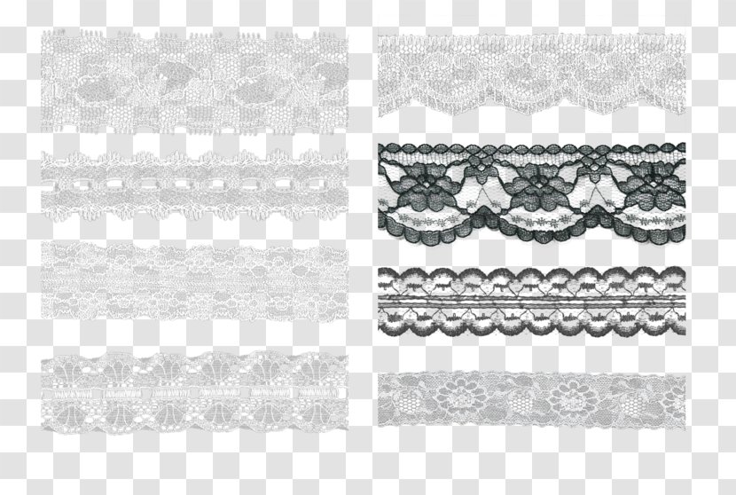 Lace LiveInternet Ribbon - Black And White Transparent PNG