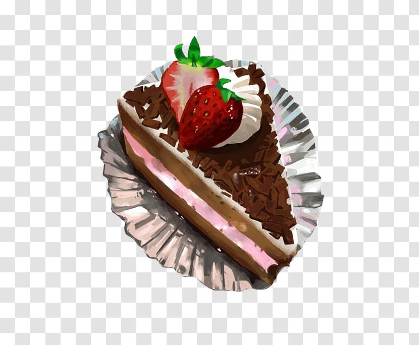 Chocolate Cake Cupcake Food Dessert Illustration - Truffle - Delicious Transparent PNG