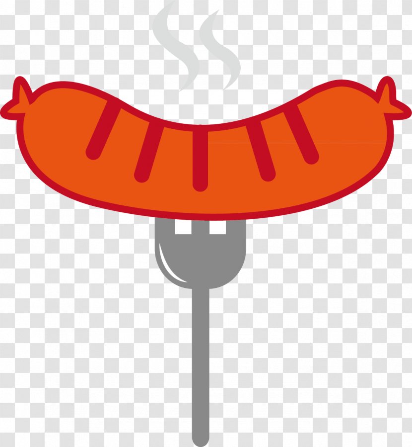 Hot Dog Sausage Bun Barbecue Cartoon - Creative Transparent PNG