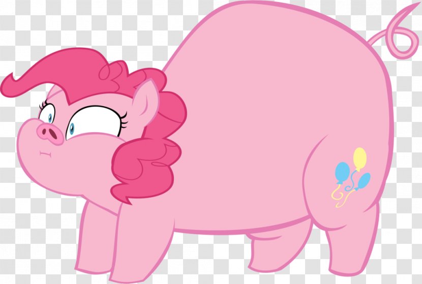 Pinkie Pie Domestic Pig Rainbow Dash Clip Art - Cartoon Transparent PNG