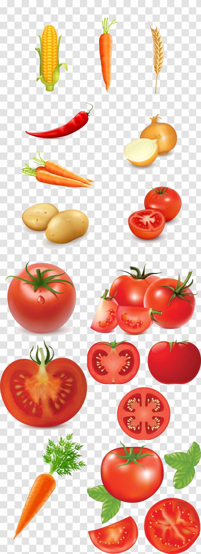Cherry Tomato Stir-fried And Scrambled Eggs Vegetable Food - Potato Genus - Vegetables Of All Kinds Elements Transparent PNG