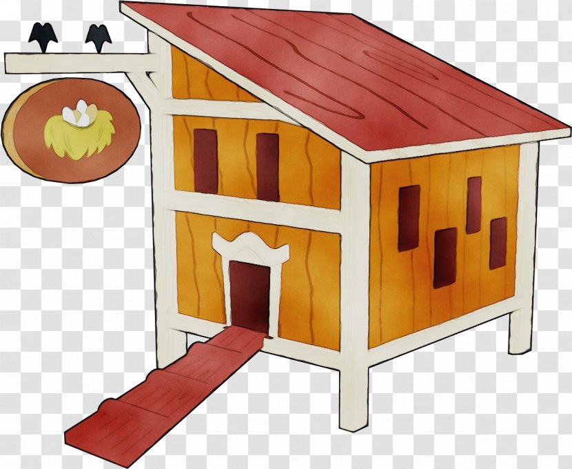 Chicken Coop House Clip Art Table Roof - Shed - Kennel Playhouse Transparent PNG