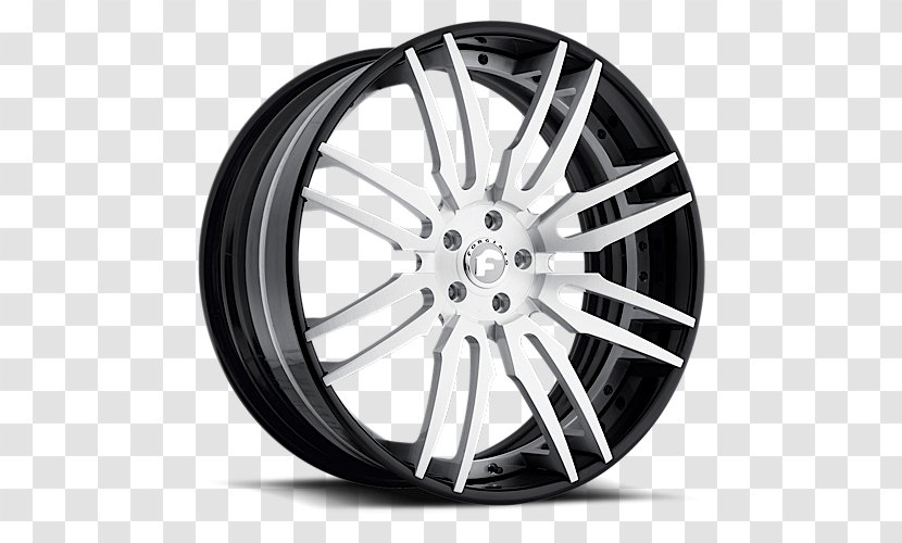 Car Alloy Wheel Rim Tire - Black And White Transparent PNG