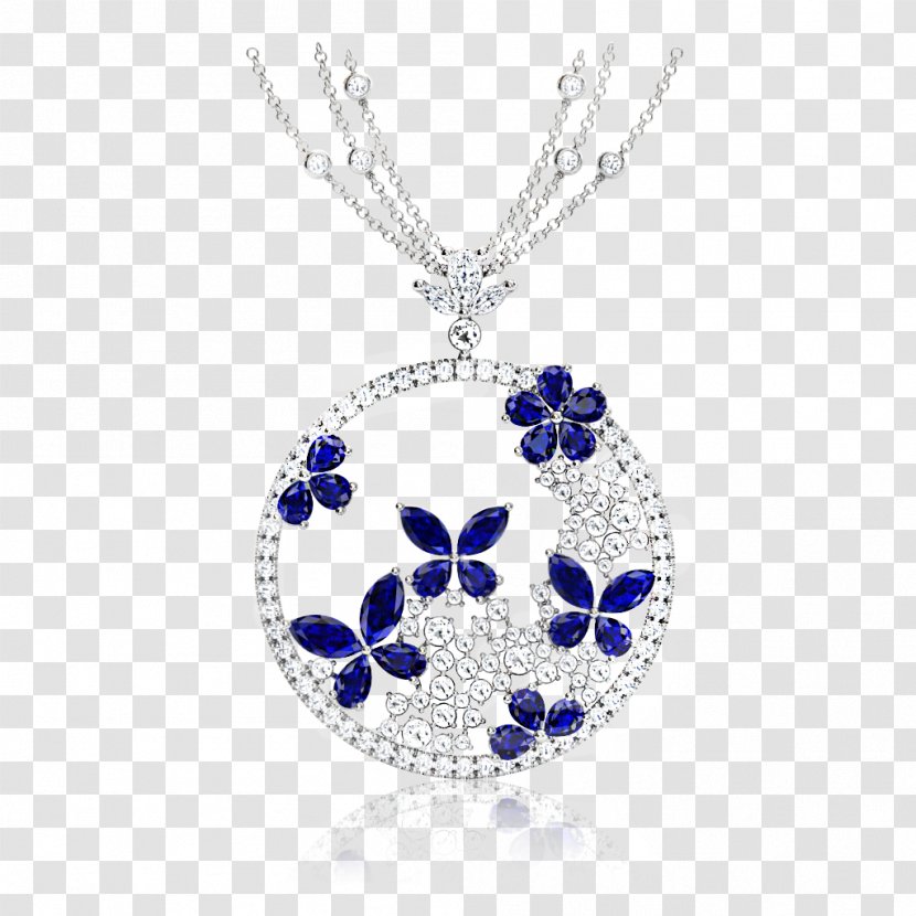 Locket Earring Jewellery Necklace Sapphire - Charms Pendants Transparent PNG