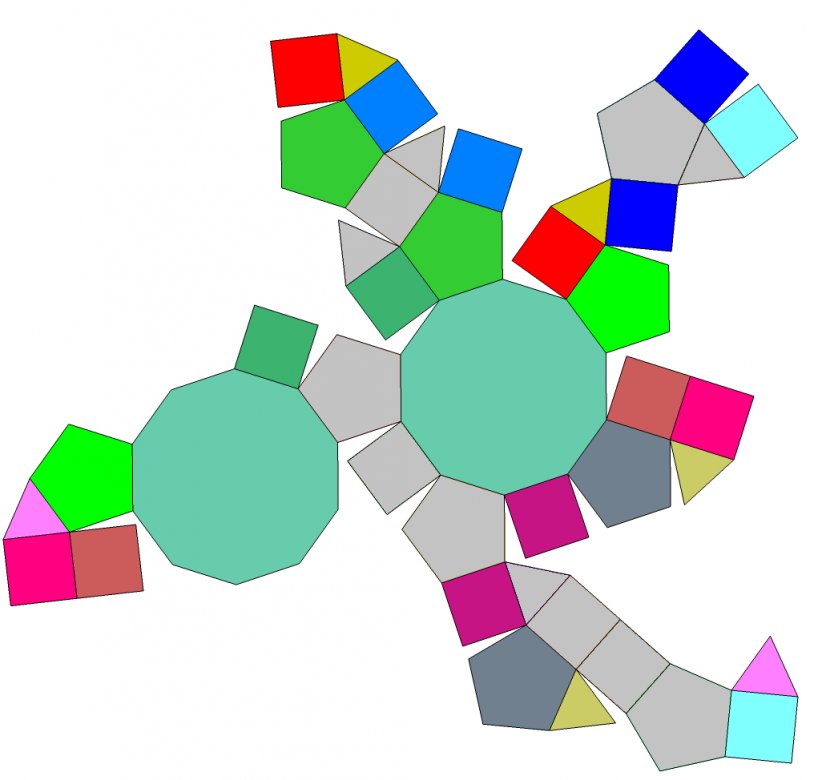 Johnson Solid Gyrate Bidiminished Rhombicosidodecahedron Dual Polyhedron Cupola - Pentagonal Pyramid Transparent PNG