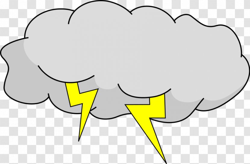 Thunderstorm Lightning Cloud Clip Art - Watercolor - Blowing Wind Cartoon Transparent PNG