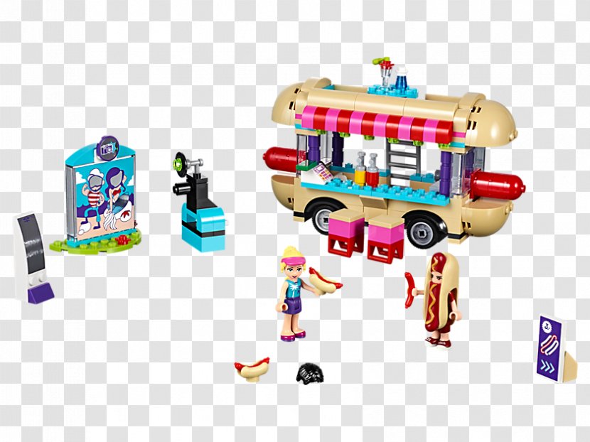 LEGO 41129 Friends Amusement Park Hot Dog Van Stand - Lego Minifigure Transparent PNG