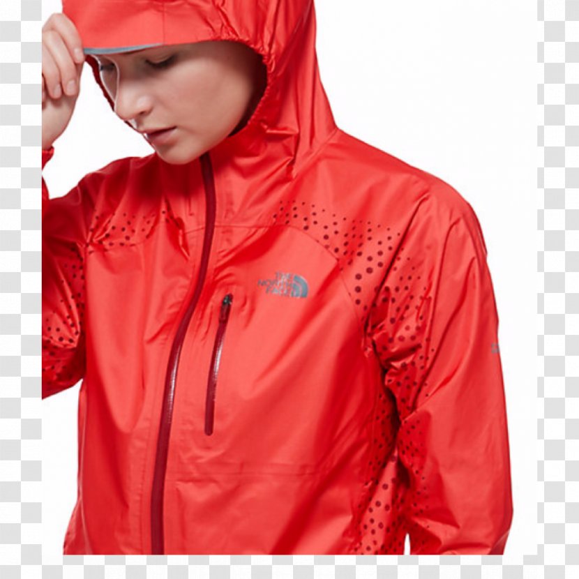 Raincoat Hoodie Jacket The North Face Red - European Wind Stereo Transparent PNG