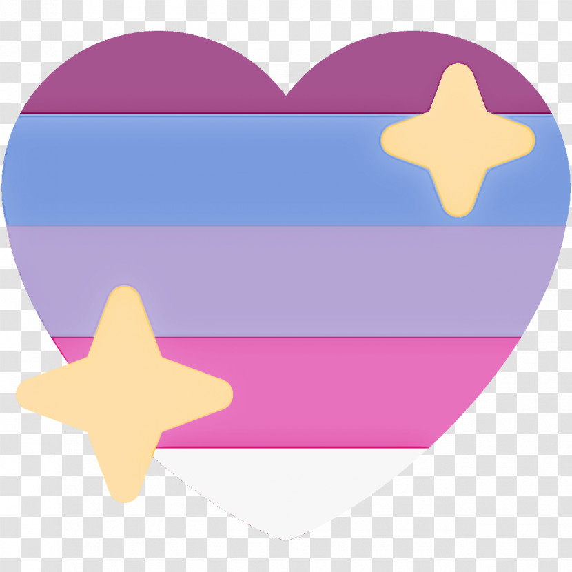 Purple Pink Heart Star Transparent PNG