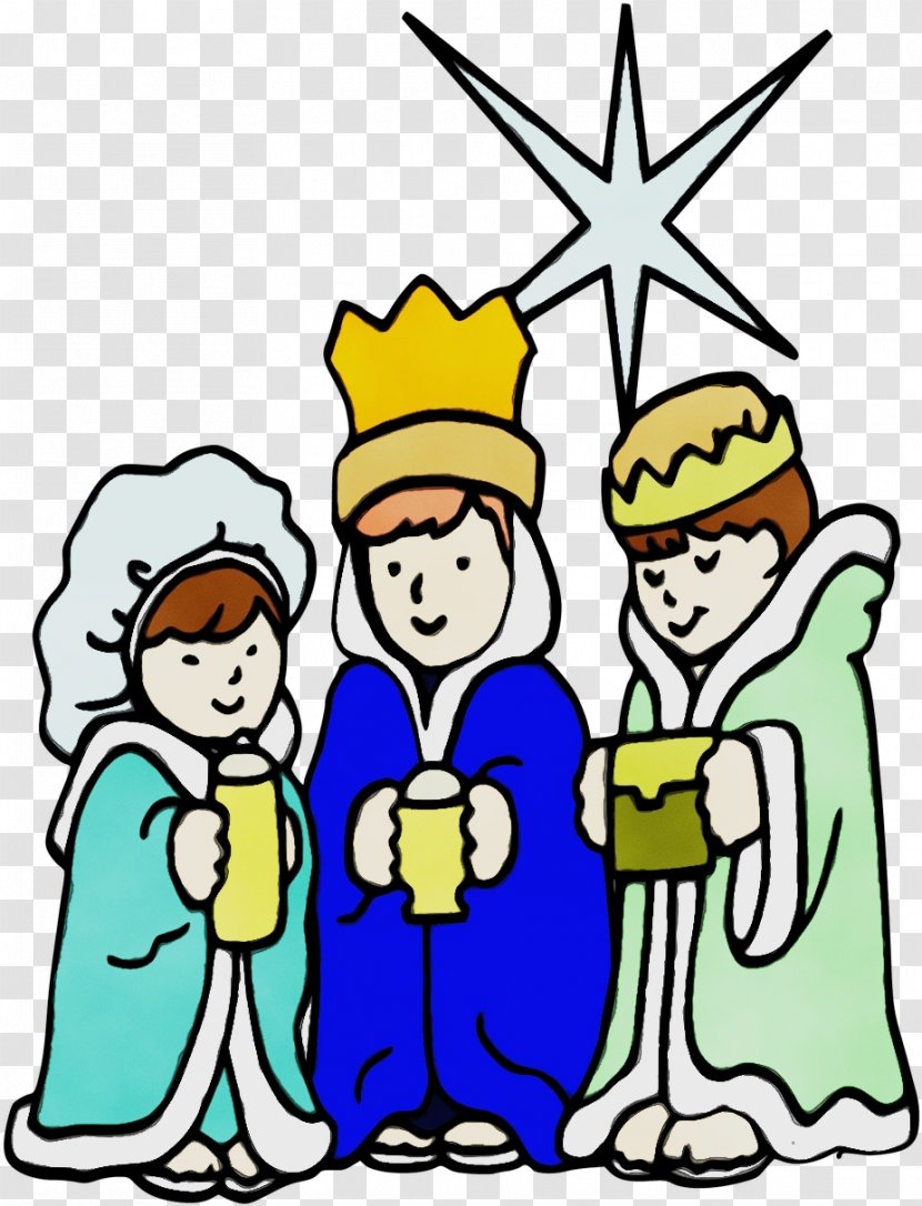 People Cartoon Social Group Christmas Eve Line - Nativity Scene Transparent PNG