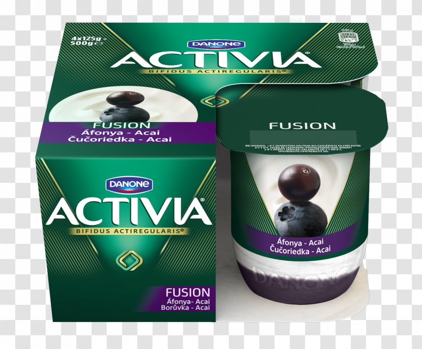 Activia Yoghurt Danone Blueberry Dairy Products - Kiwifruit Transparent PNG