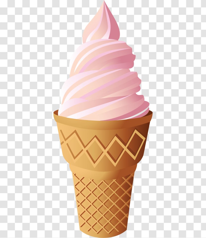 Ice Cream - Soft Serve Creams - Pink Dairy Transparent PNG