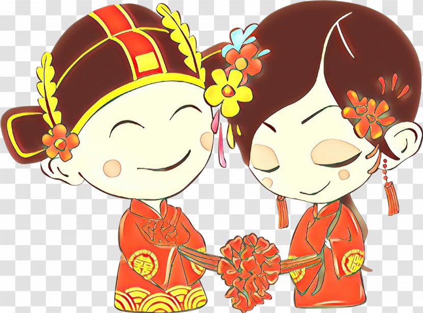 Happy Chinese New Year Cartoon - Weddings In India - Gesture Love Transparent PNG