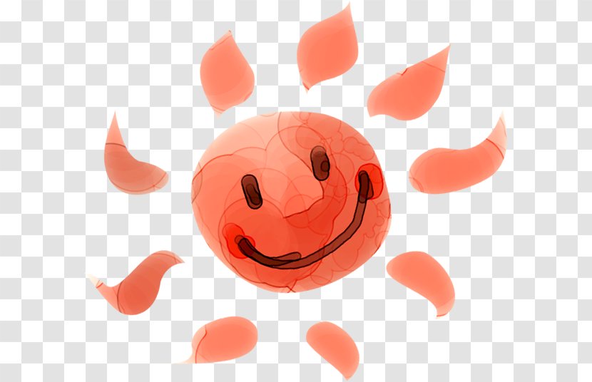 Digital Painting Landscape Art Illustration - Close Up - Small Hand-painted Cartoon Smiley Sun Transparent PNG