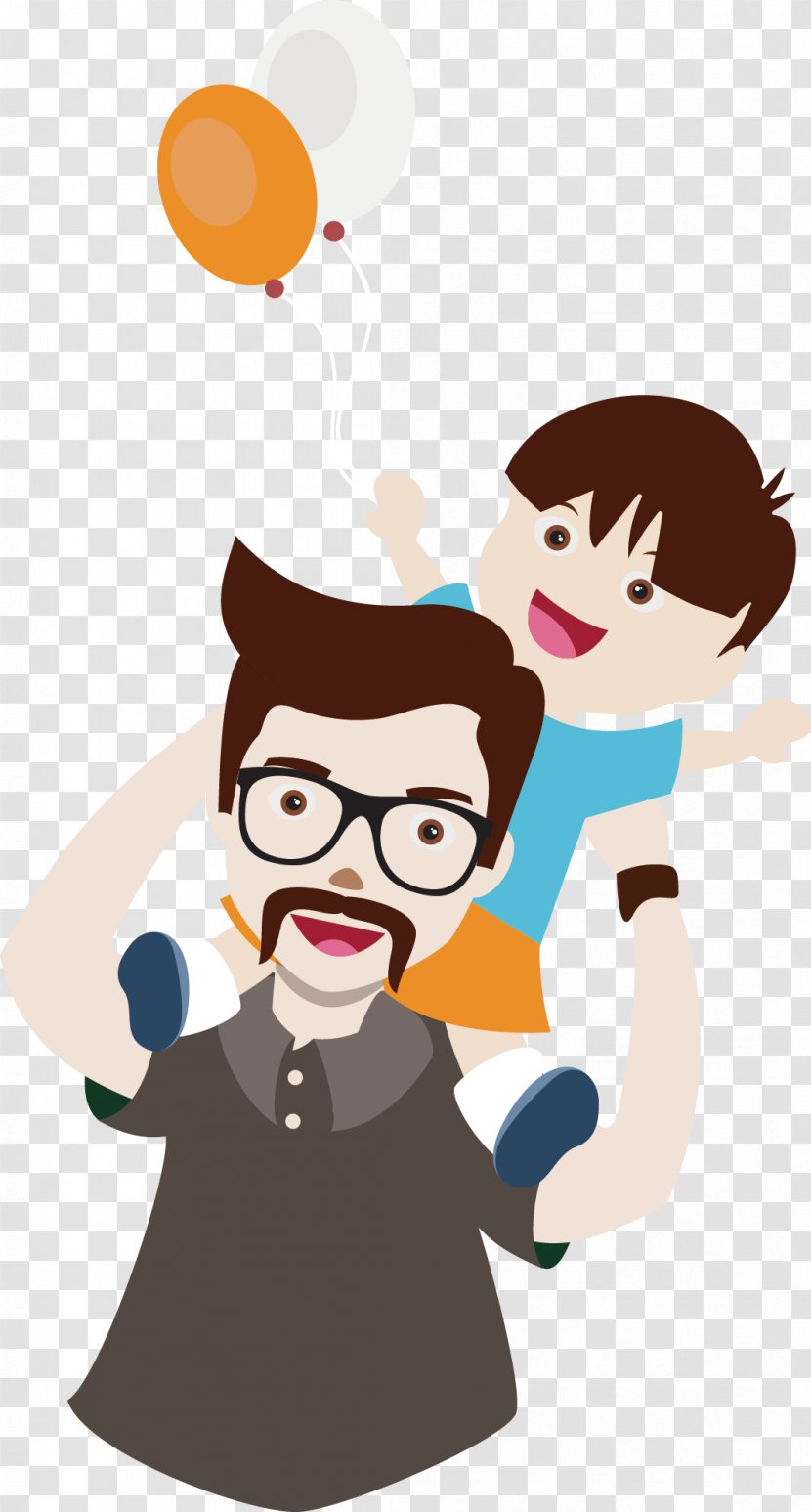 Father Son Cartoon - Boy - Milk Dad And Sprite Baby Transparent PNG