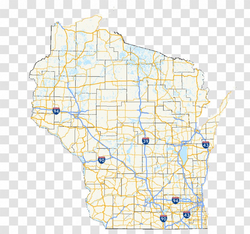 Wisconsin Highway 25 List Of Bannered Routes 29 47 175 - Map - Road Transparent PNG