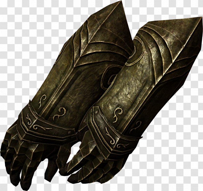The Elder Scrolls V: Skyrim Gauntlet Armour Bracer Body Armor - Leather Transparent PNG