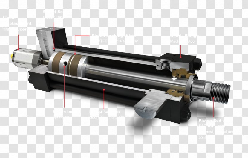 Hydraulic Cylinder Pneumatic Pneumatics Cutaway - Piston Transparent PNG