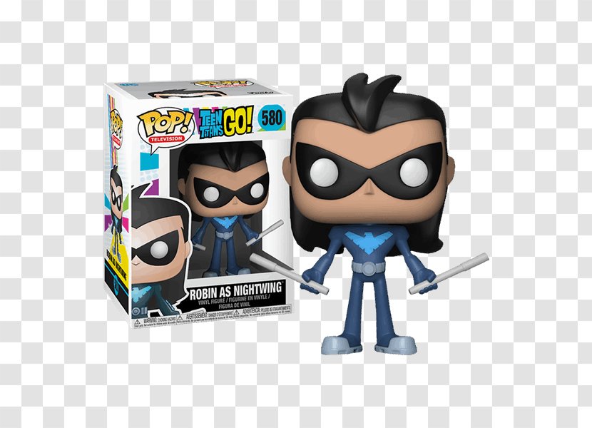 Nightwing Dick Grayson Robin Batman Funko - Night Begins To Shine - Teen Titans GO Figure Transparent PNG