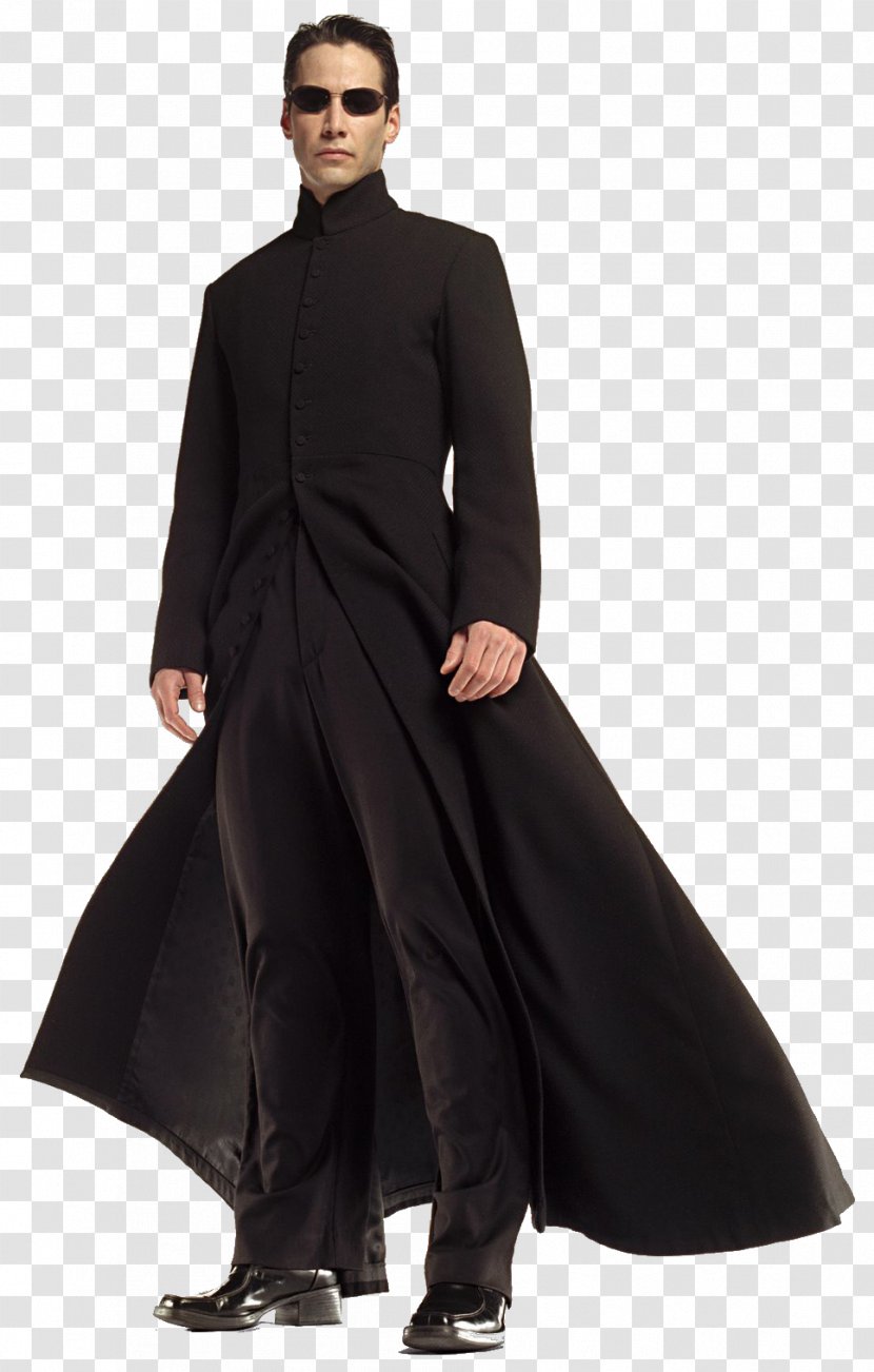Keanu Reeves Neo Trench Coat Jacket - Costume - Matrix Transparent PNG